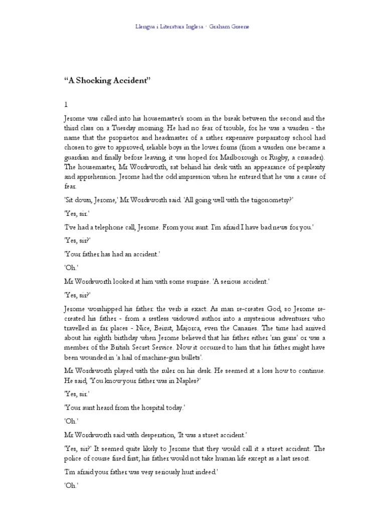 A Shocking Accident Graham Greene