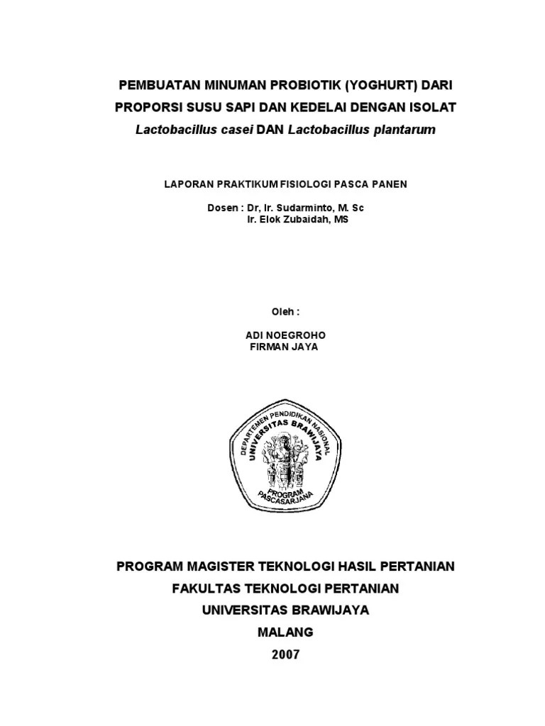 JURNAL PEMBUATAN YOGHURT KEDELAI PDF