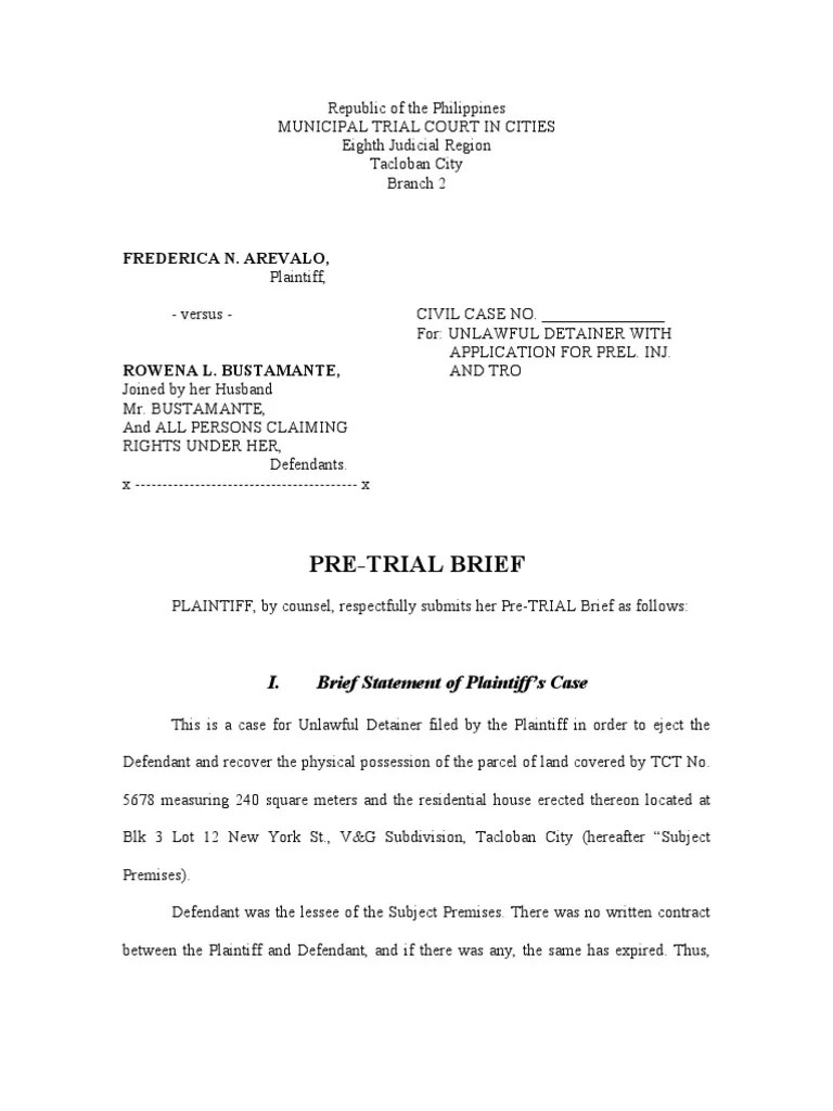 12 Preliminary Conference Brief Notary Public Common Law