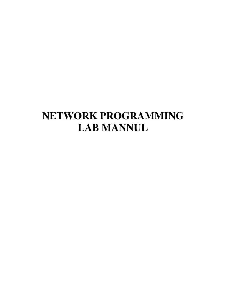 Network Programming Lab Manual Download Free PDF Port