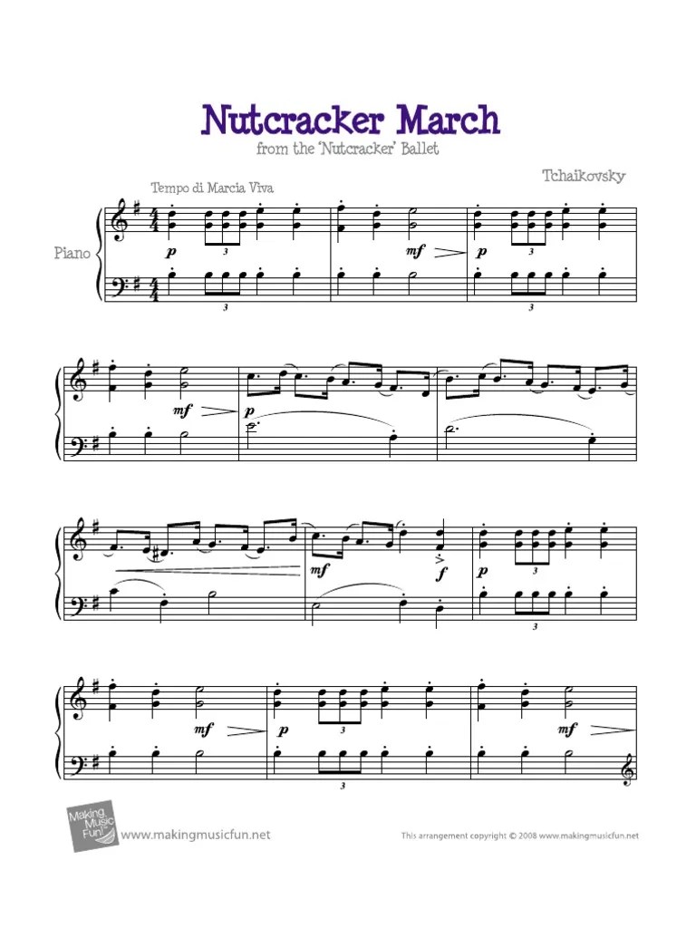 Nutcracker March Piano Solo