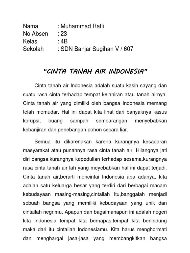 Teks Pidato Cinta Tanah Air Untuk Anak Sd Terkait Teks
