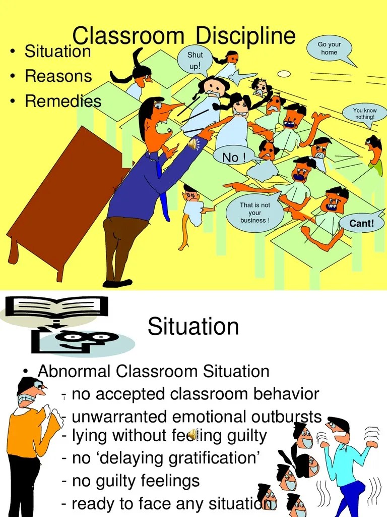 Classroom Discipline Teachers Emotions