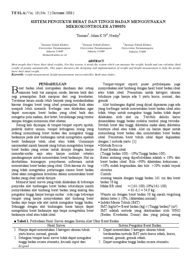Jurnal (Sistem Pengukur Berat Dan Tinggi Badan Menggunakan