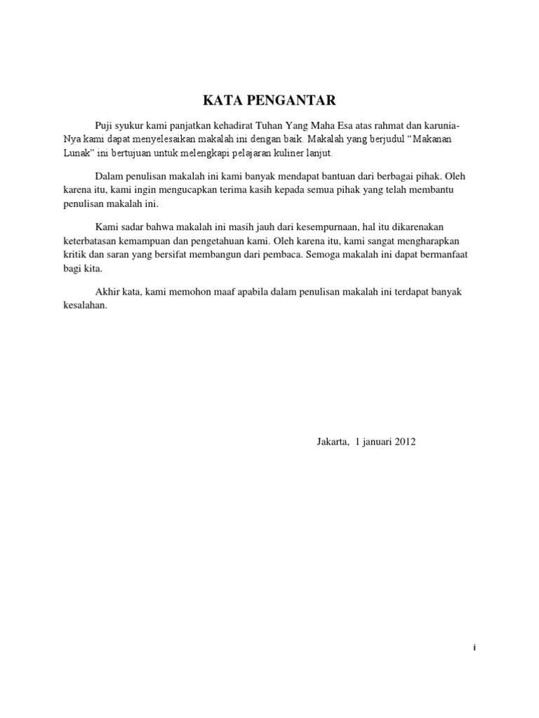 Contoh Kata Pengantar Untuk Makalah PDF