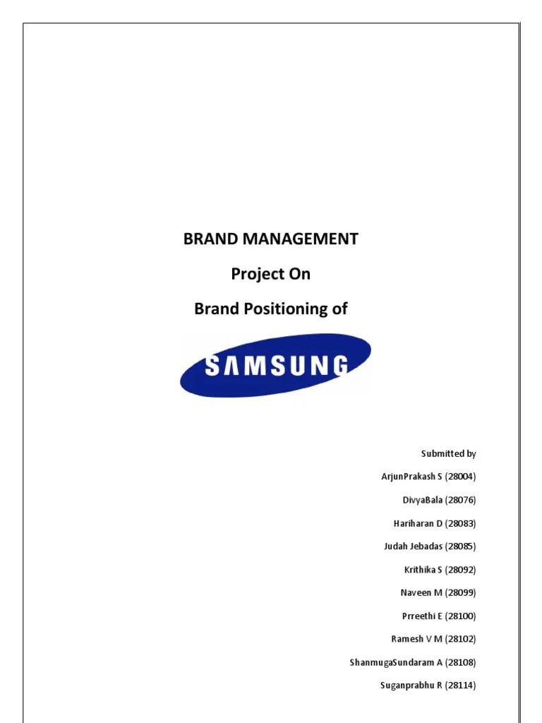 brand positioning samsung Samsung Electronics Tablet