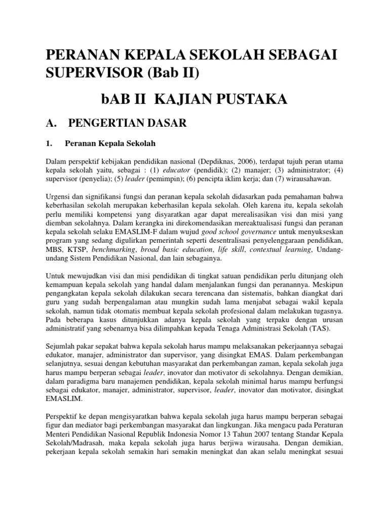 Peranan Kepala Sekolah Sebagai Supervisor | PDF