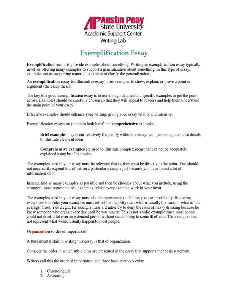 Exemplification Essay Theft Essays