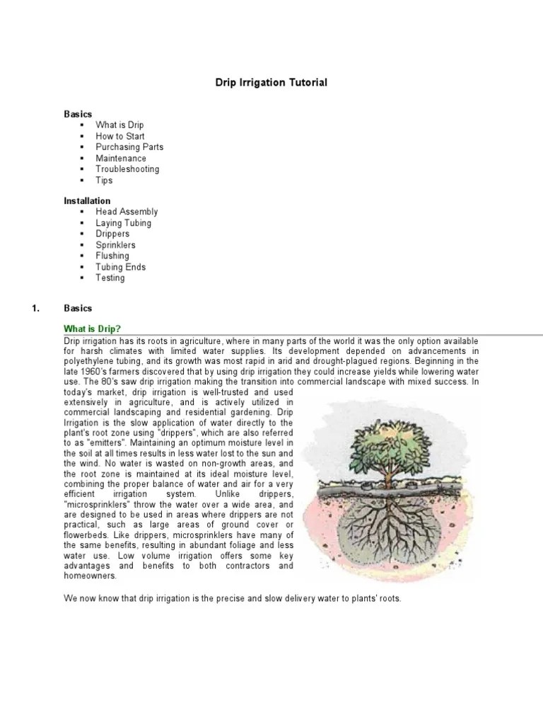 Drip Irrigation Tutorial | PDF | Irrigation | Filtration