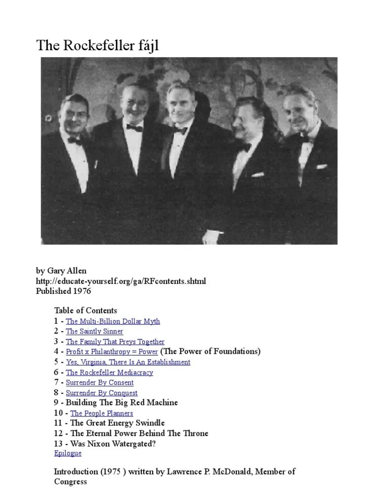 Rockefeller File John D. Rockefeller Trust Law