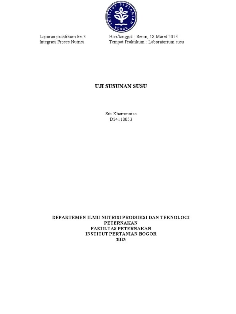 Uji Susunan Susu