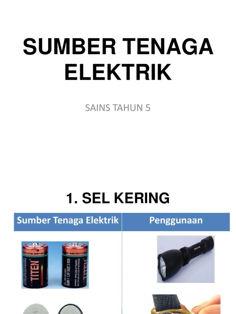 SUMBER TENAGA ELEKTRIK