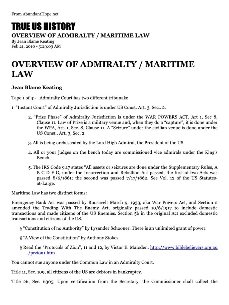 Overview of Admiralty _ Maritime Law