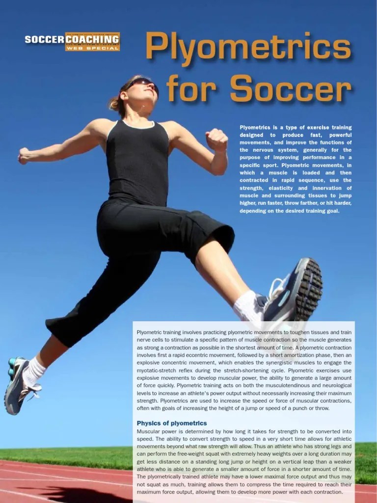 Plyometrics Training For Soccer PDF Muscle Contraction Weight