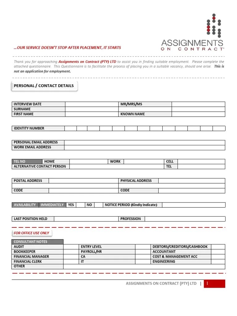 Candidate Application Form & Kroll Authentication Criminal Record