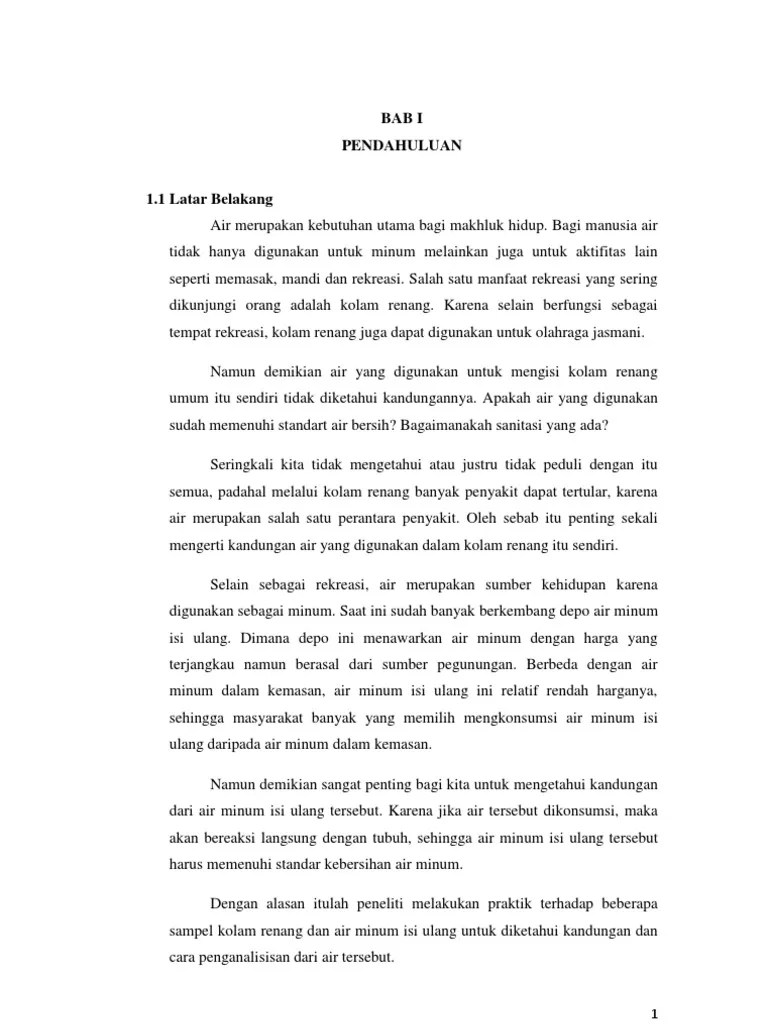 3.LAPORAN PRAKTIKUM Pemeriksaan Air Bersih | PDF