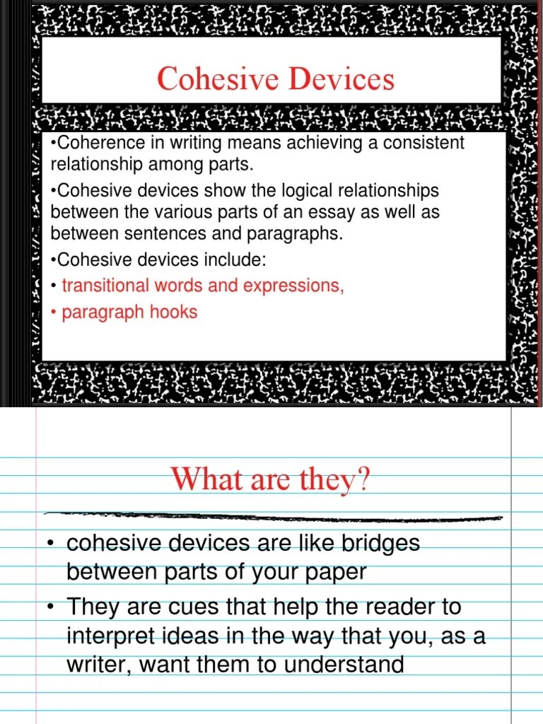 Transitional Devices Sentence (Linguistics) Paragraph