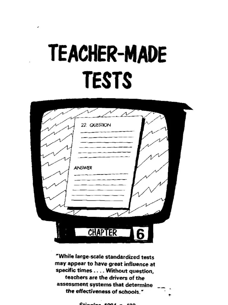 Teacher Made Tests | PDF | Test (Assessment) | Educational Assessment