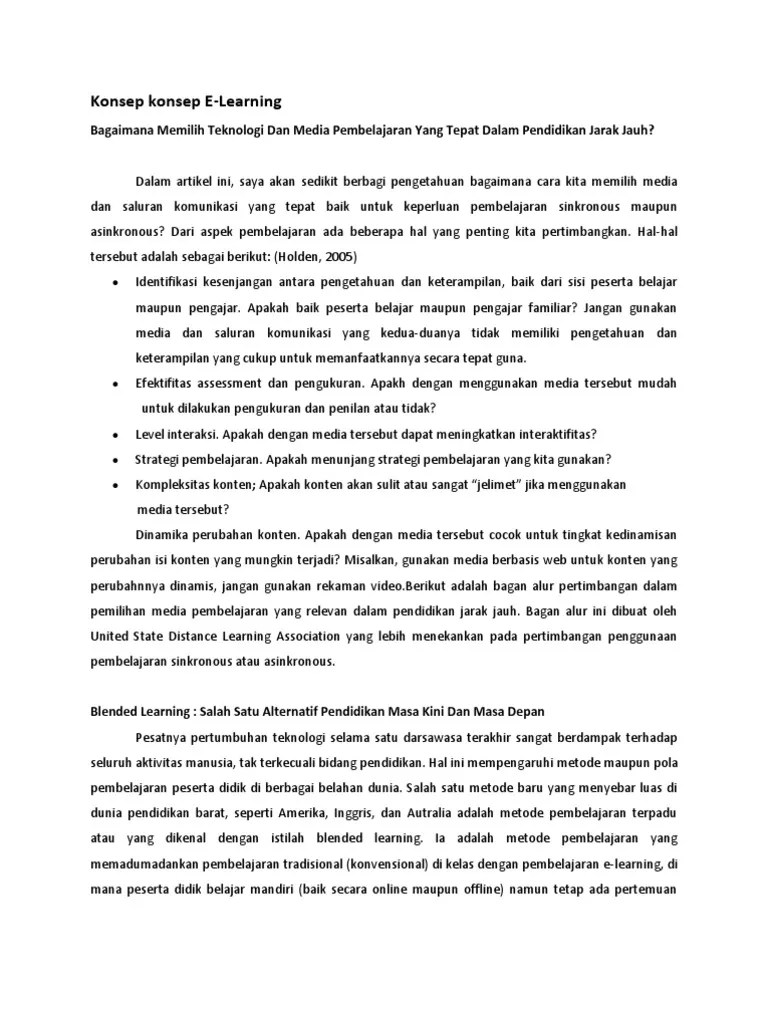konsep dasar elearning dan apa itu elearning