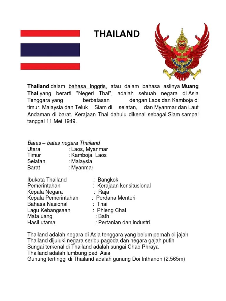 Thailand Rangkuman | PDF