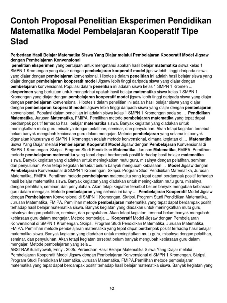 Contoh Proposal Skripsi Pendidikan contoh proposal penelitian kuantitatif pendidikan
