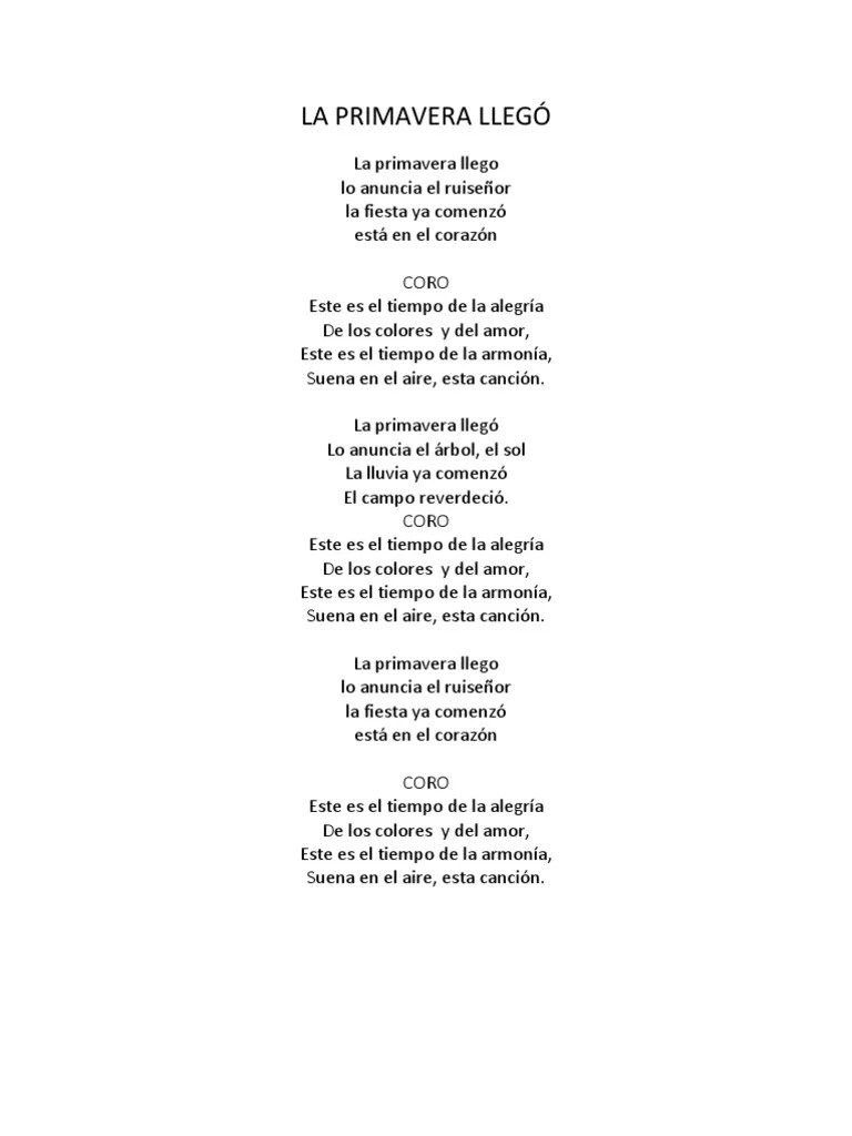 Canciones de Primavera