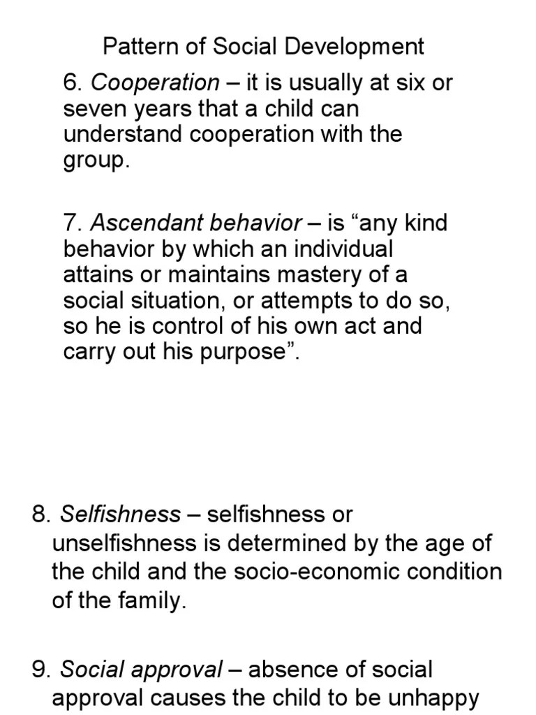 Pattern of Social Development PDF