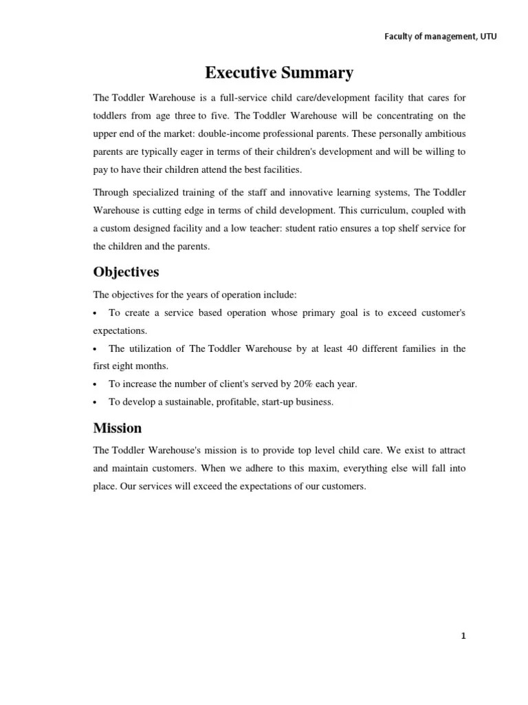 Child Care Business Plan PDF Day Care Balance Sheet