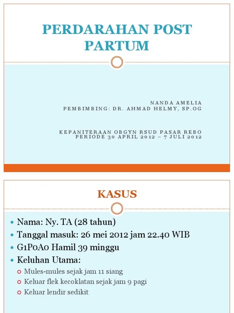 Perdarahan Post Partum