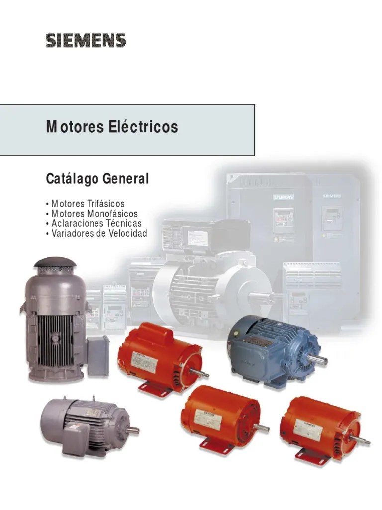 CatalogoMotoresSiemens.pdf Motor eléctrico Aluminio Free 30day