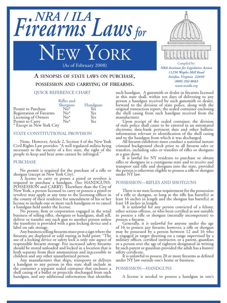 New York State Gun Laws Rijal's Blog