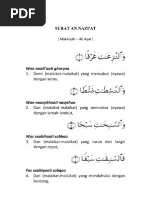 Surat An Nazi&rsquo;at | PDF