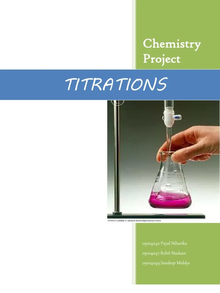 Titration Project Report Titration Analytical Chemistry