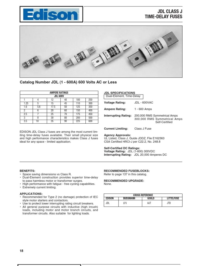 Fuses Class J.pdf Fuse (Electrical) Equipment