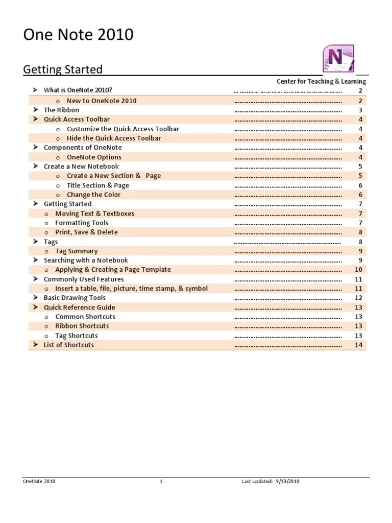 Onenote Tutorial Keyboard Shortcut Control Key