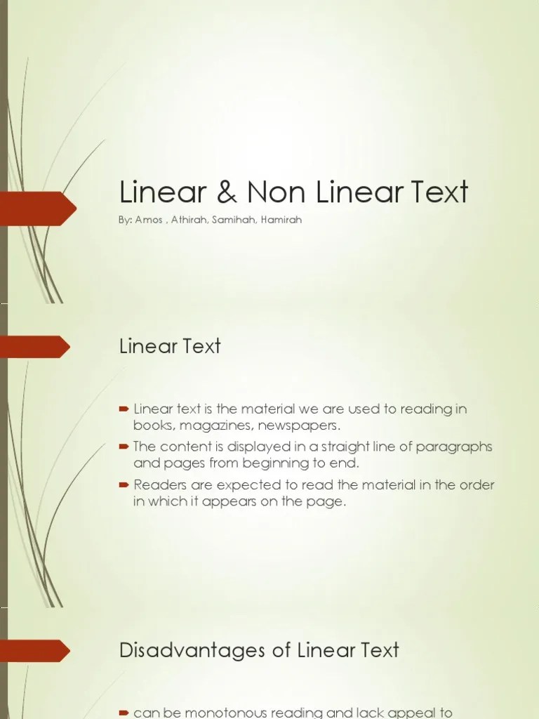 Linear & Non Linear Text