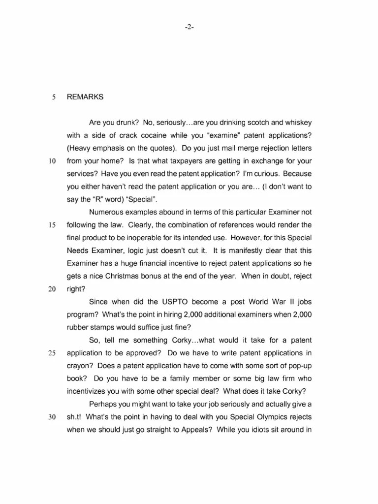 Remarks to Application 13068530