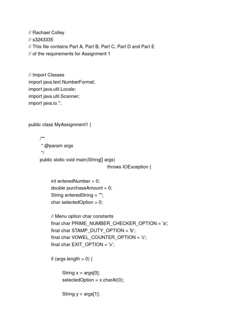 Java Codes For Stamp Duty Calculator PDF Control Flow Integer