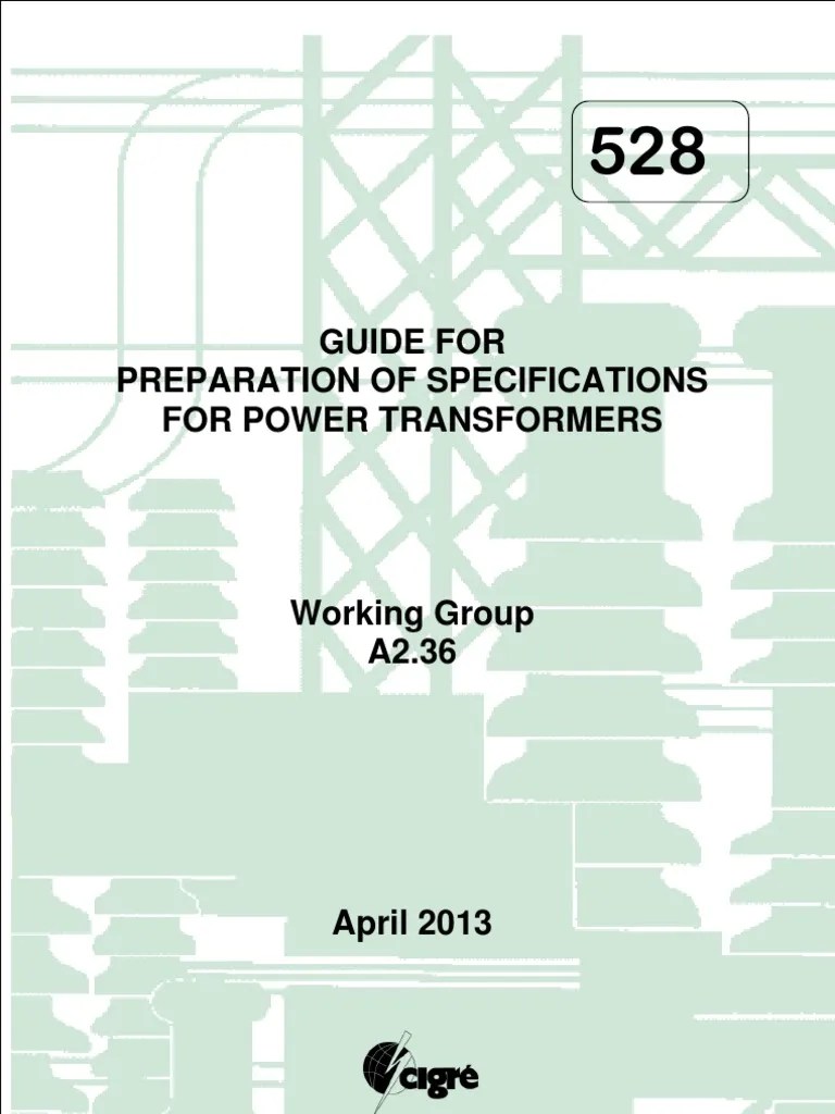 GUIDE FOR PREPARATION OF SPECIFICATIONS FOR POWER TRANSFORMERS