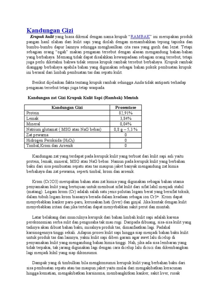 Kandungan Gizi | PDF