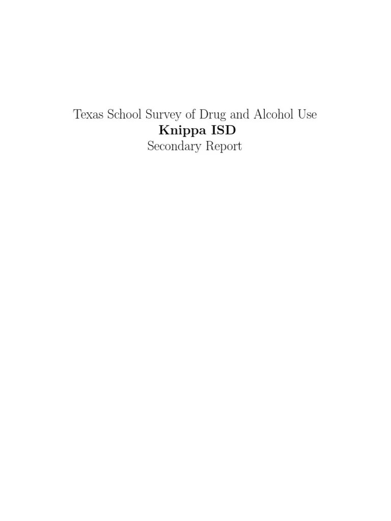 2012 Uvalde County Knippa Isd 2012 Texas School Survey of Drug