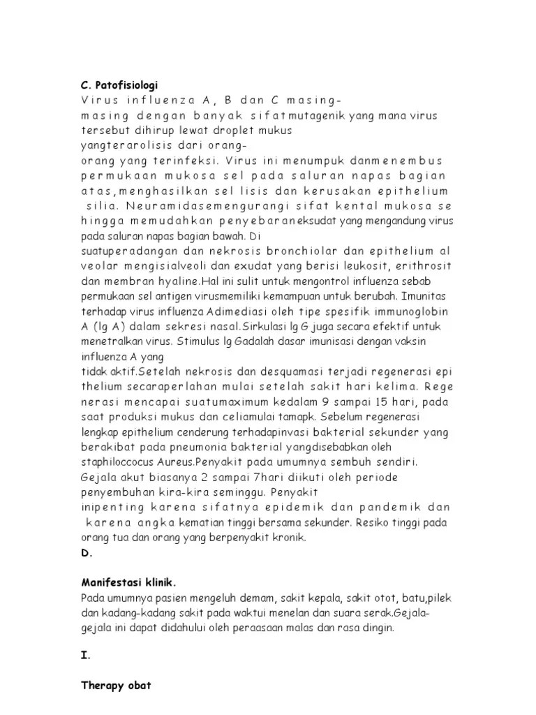 Patofisiologi Influenza PDF
