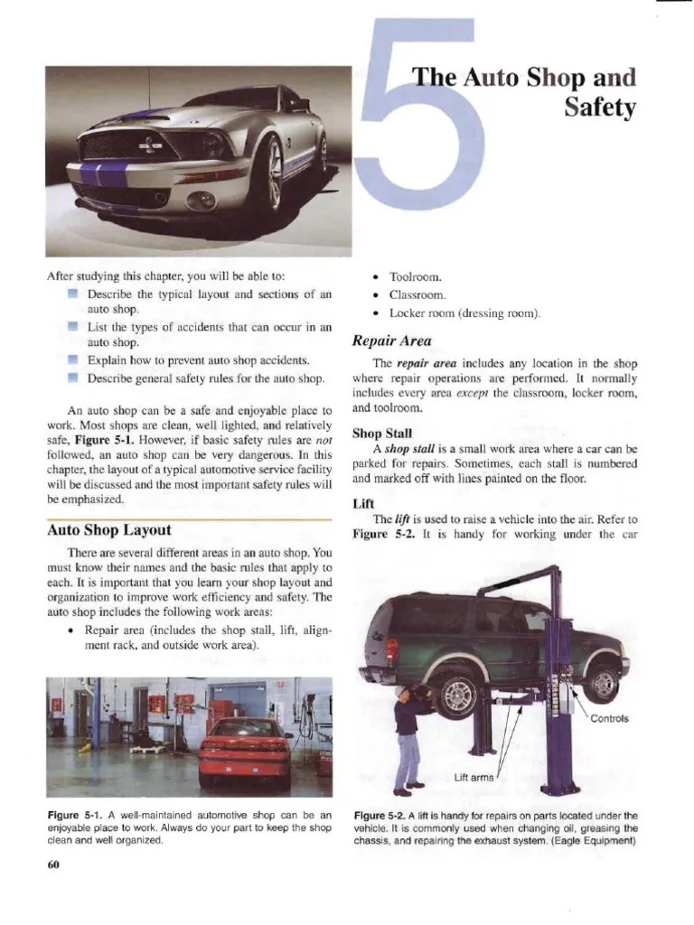 Chapter 5 The Auto Shop Safety PDF High Voltage Fires