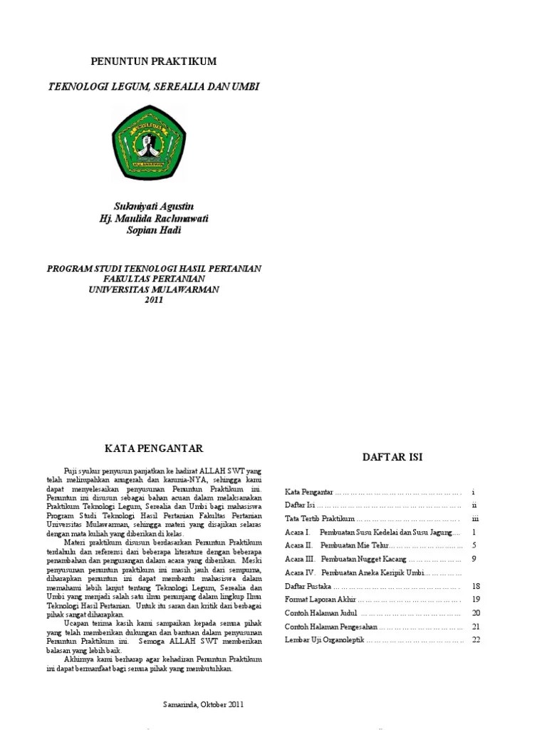 Contoh Laporan Praktikum Pembuatan Susu Kedelai Kumpulan