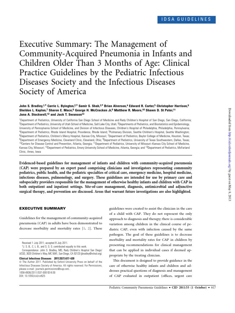 Journal of Clinical Infectious Disease Pneumonia Pneumonia