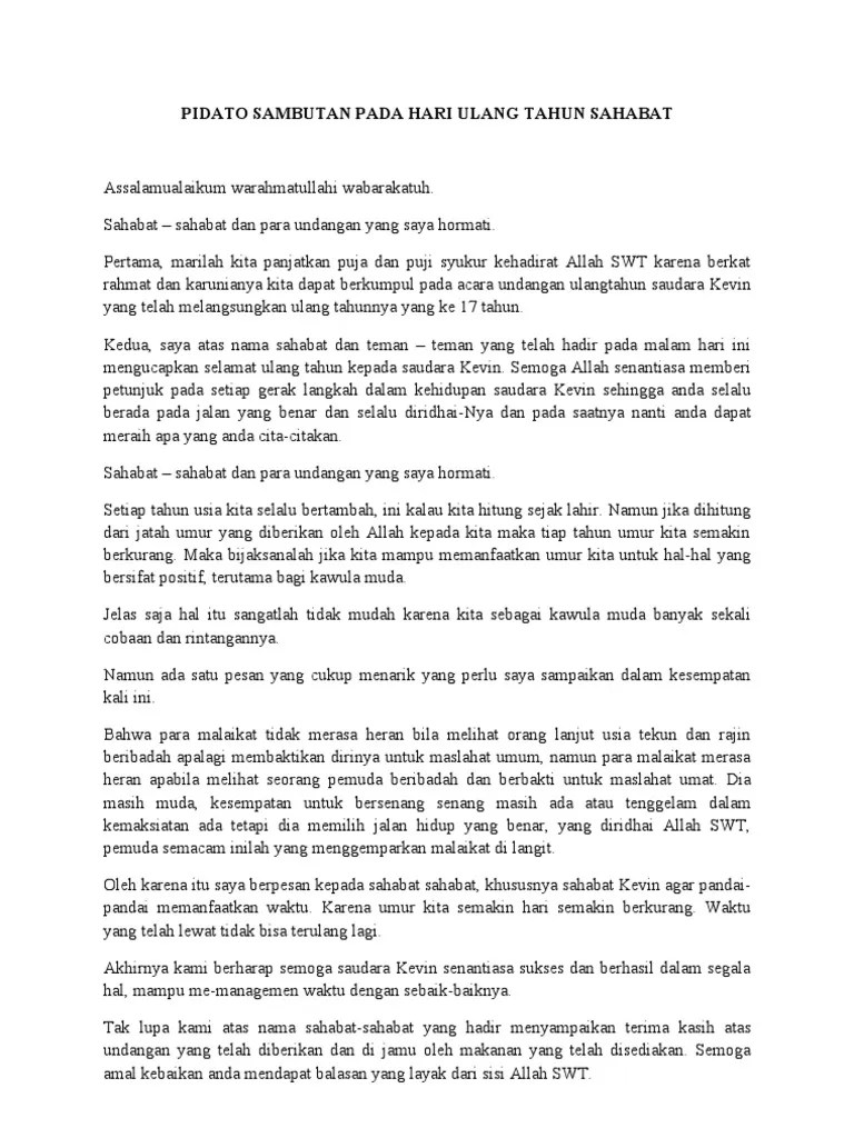 Contoh Naskah Pidato Acara Ulang Tahun Sekolah - Kumpulan Contoh Terbaru