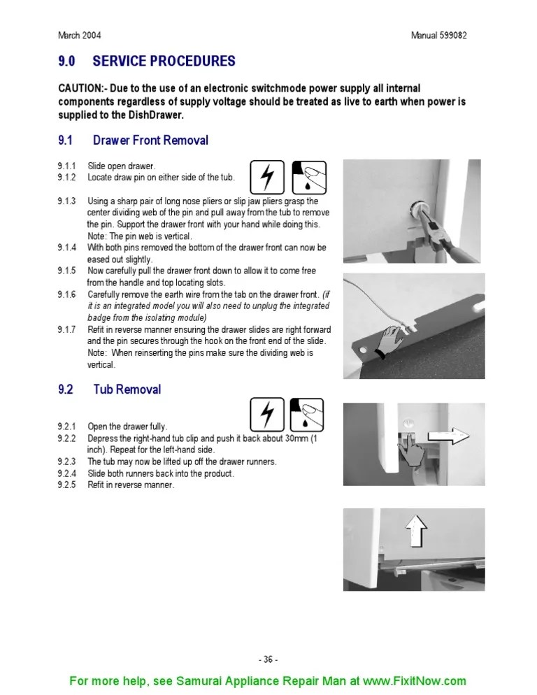 FisherPaykel DD603 Drawer Removal