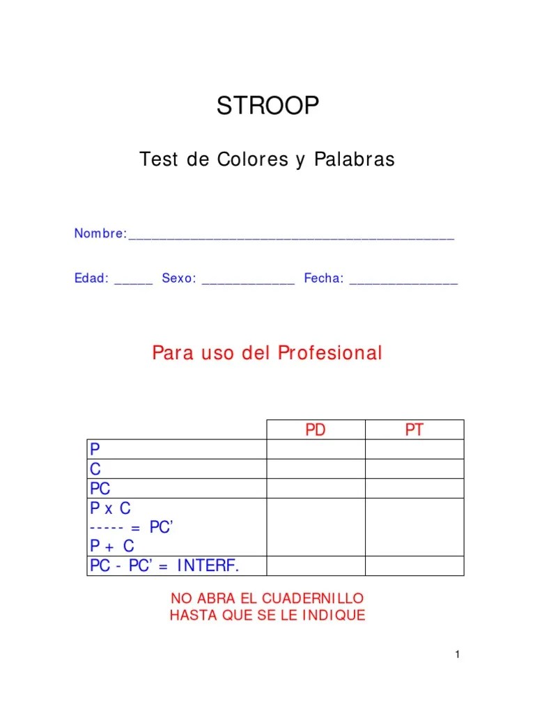 Test de Stroop