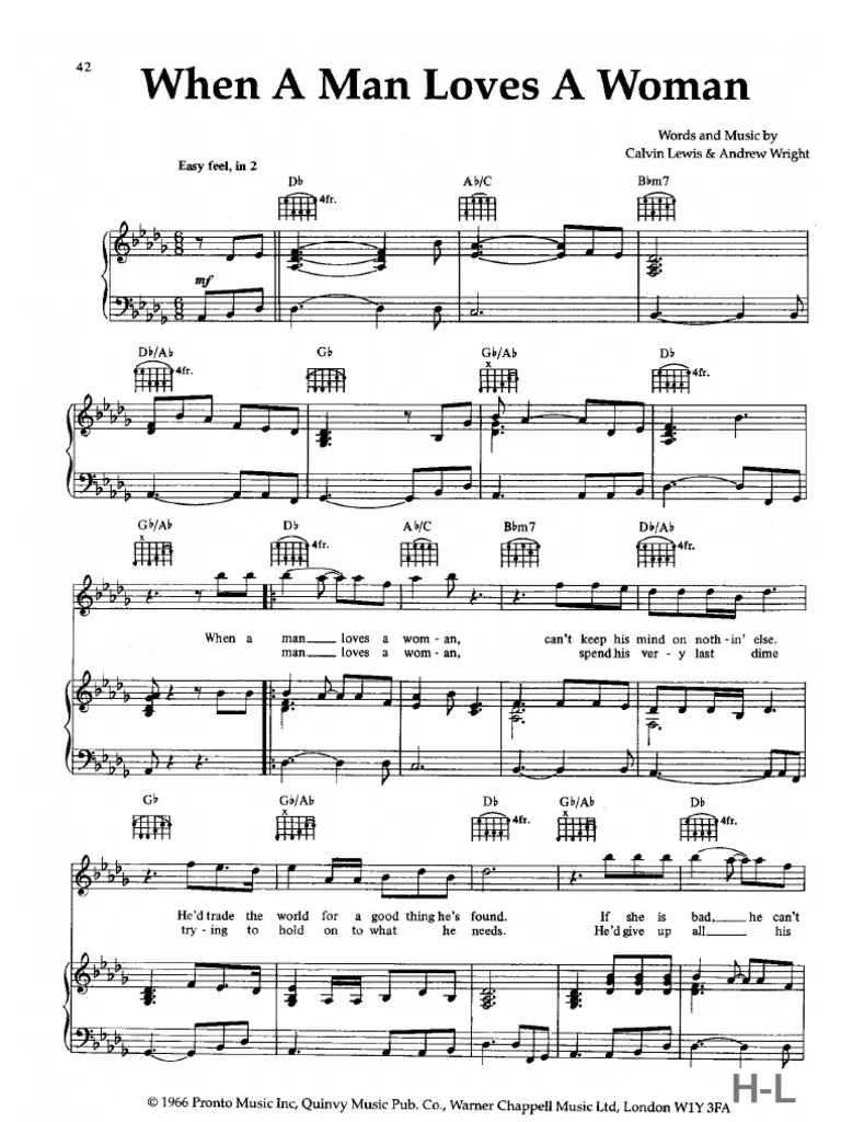 Michael BoltonWhen a Man Loves a WomanSheetMusicDownload