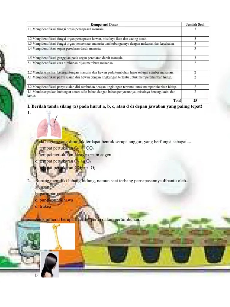 Contoh soal klasifikasi makhluk hidup. Soal Dan Jawaban Ipa Kelas 5 Penyesuaian Diri Makhluk Hidup Kumpulan Contoh Surat Dan Soal Terlengkap